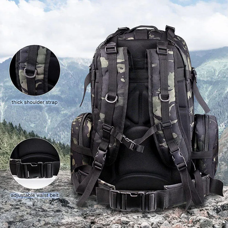 Custom Logo 3-Day Hunting Camping Backpack — Black view 5