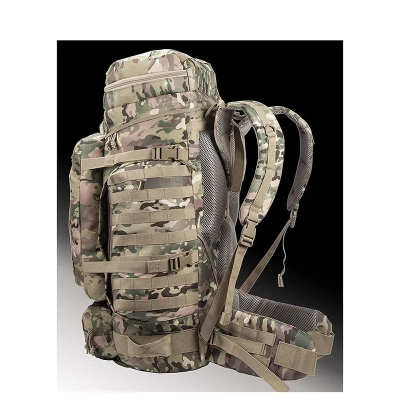 Large Capacity Tactical Hiking Rucksack — Black view 2