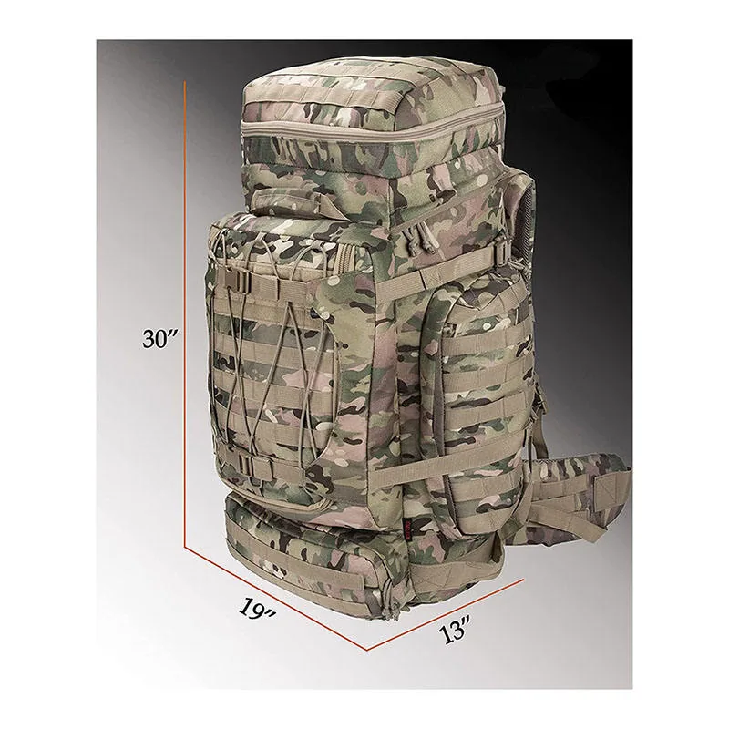 Large Capacity Tactical Hiking Rucksack — Black view 3