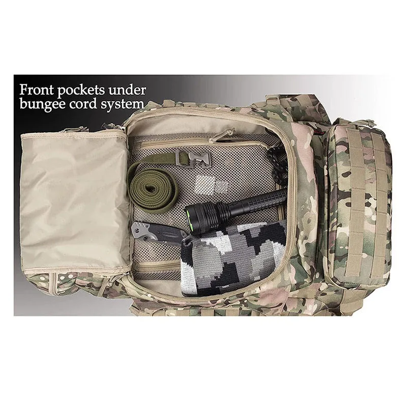 Large Capacity Tactical Hiking Rucksack — Black view 5