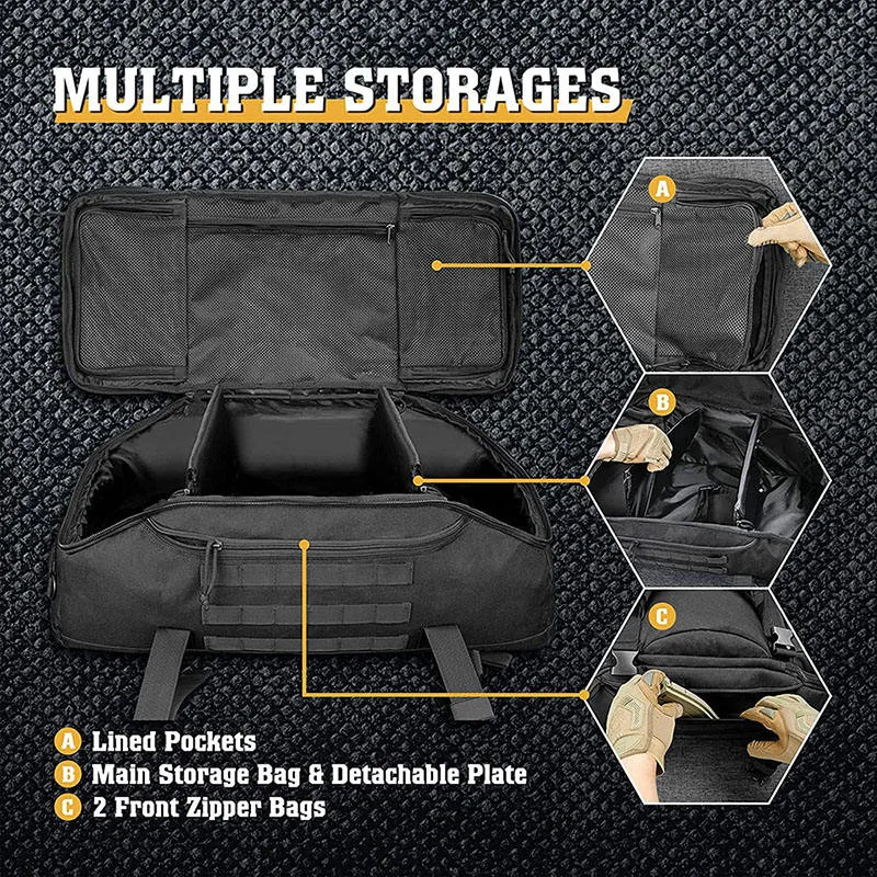 Wholesale Large Tactical Hunting Backpack — Black view 2