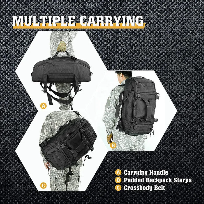 Wholesale Large Tactical Hunting Backpack — Black view 3