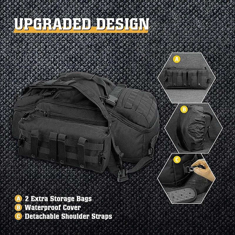 Wholesale Large Tactical Hunting Backpack — Black view 4