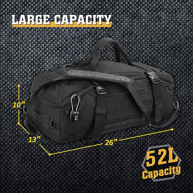 Wholesale Large Tactical Hunting Backpack — Black view 6
