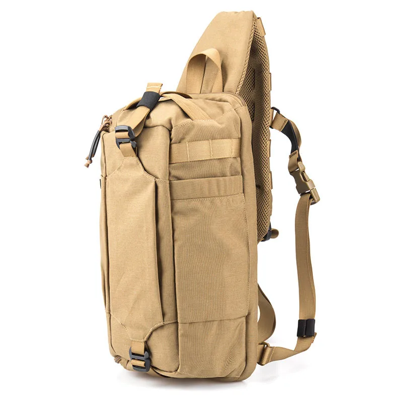 Custom Travel Chest Pouch Sling Bag — Black — Tactical Packs & Bags