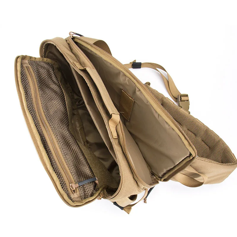 Custom Travel Chest Pouch Sling Bag — Black view 5