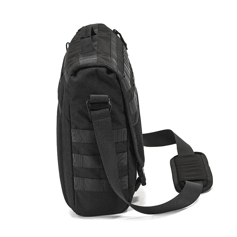 MOLLE Waterproof Tactical Messenger Bag — Black view 2