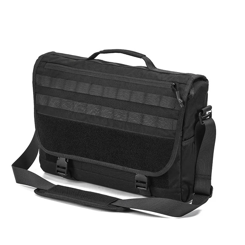 MOLLE Waterproof Tactical Messenger Bag — Black view 3