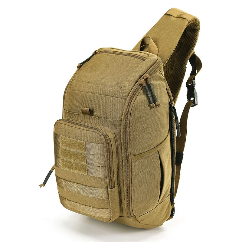 Custom 16L MOLLE Crossbody Sling Bag — Black — Tactical Packs & Bags