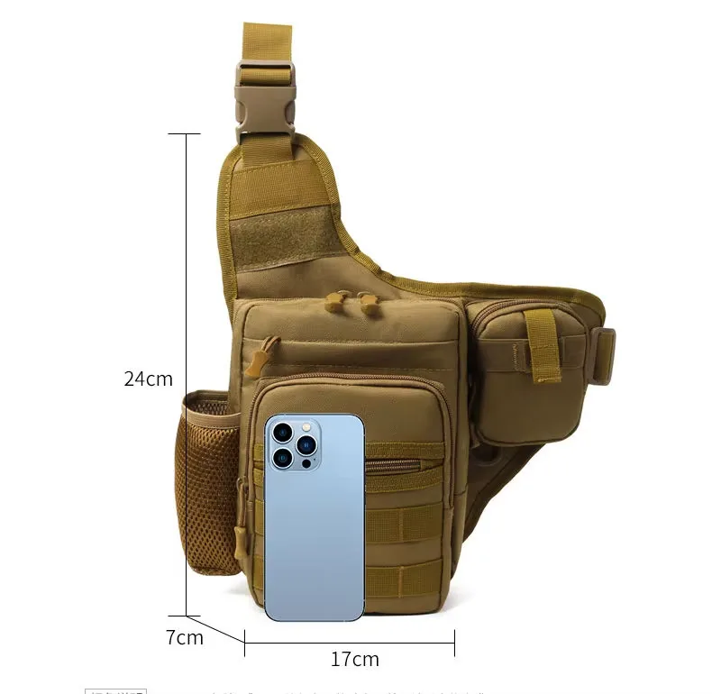 OEM Custom Crossbody Tactical Chest Bag — Black view 2