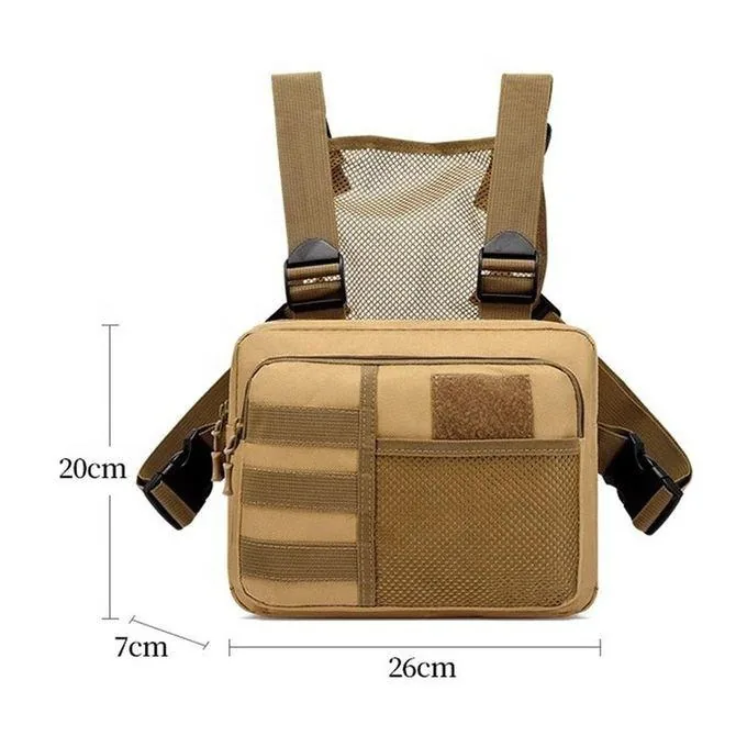 Tactical Messenger Shoulder Sling Bag — Black view 3