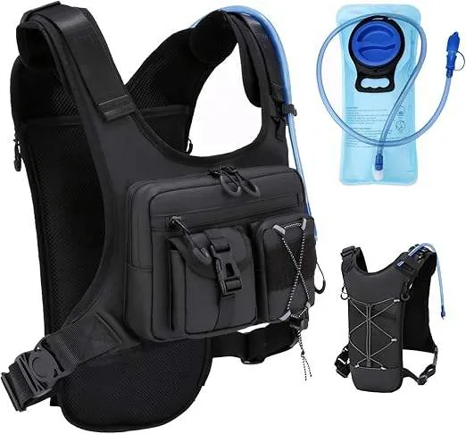 Lightweight Hydration Vest Backpack — Khaki — Tactical Packs & Bags