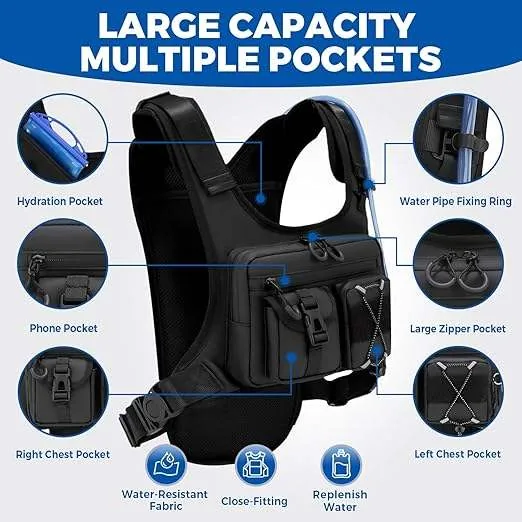Lightweight Hydration Vest Backpack — Khaki view 2