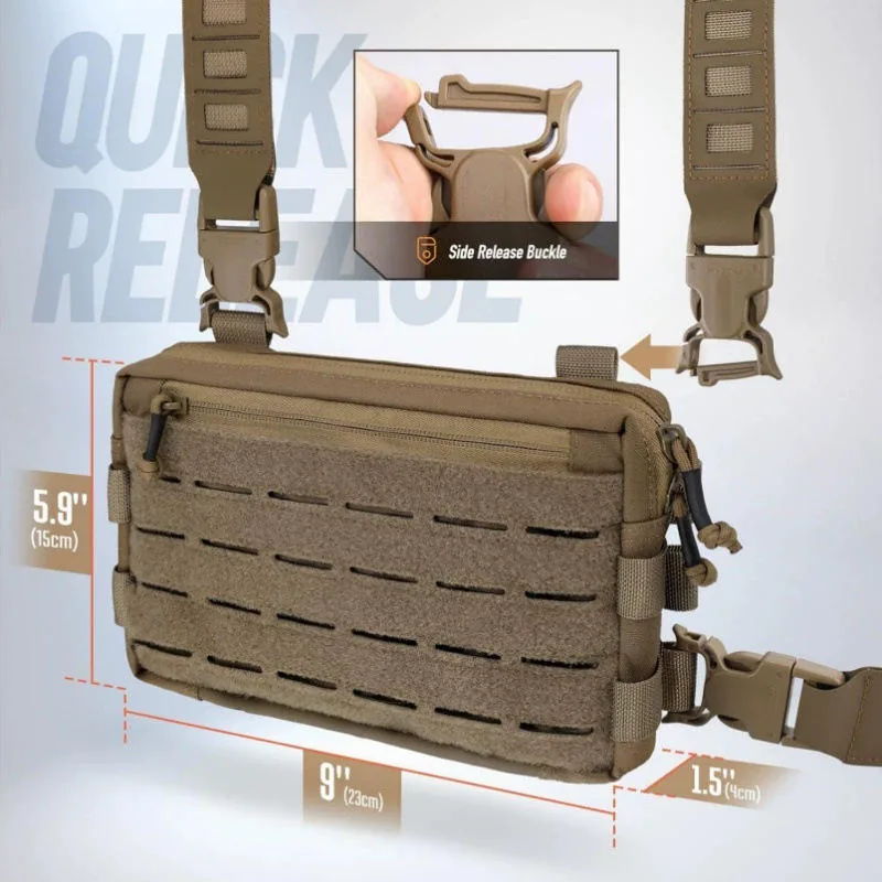 20L Waterproof Small Tactical Chest Bag — Army Green view 2