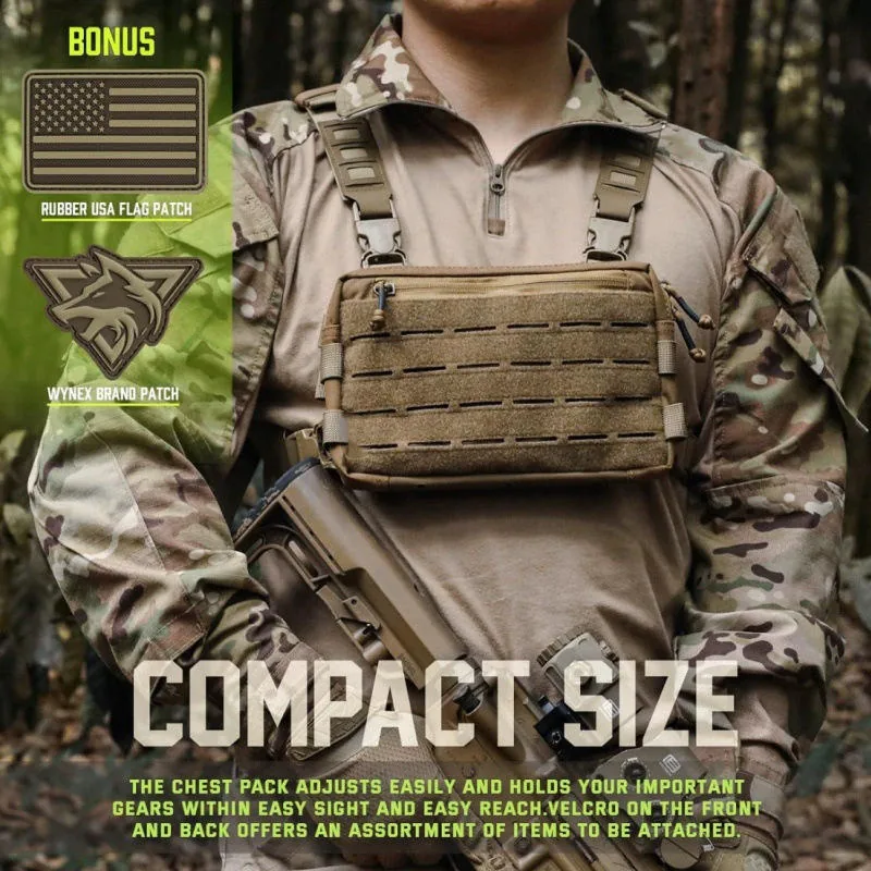 20L Waterproof Small Tactical Chest Bag — Army Green view 3
