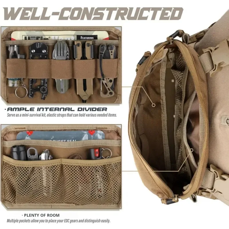 20L Waterproof Small Tactical Chest Bag — Army Green view 4
