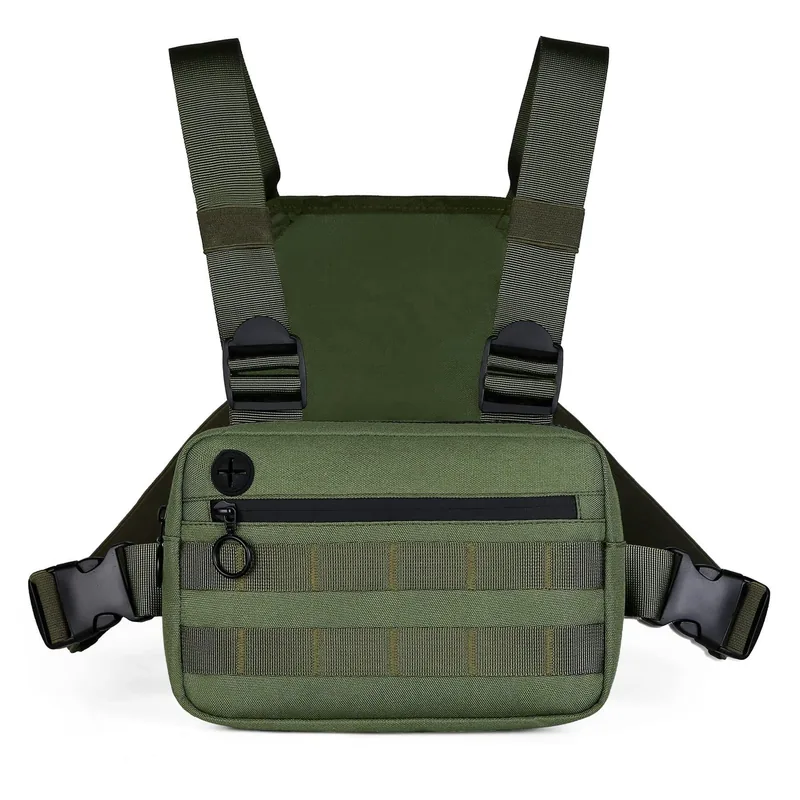 Breathable Waterproof Tactical Chest Bag — Black view 3