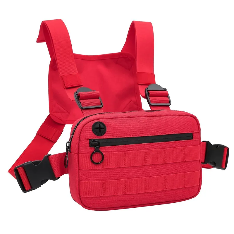 Breathable Waterproof Tactical Chest Bag — Black view 4