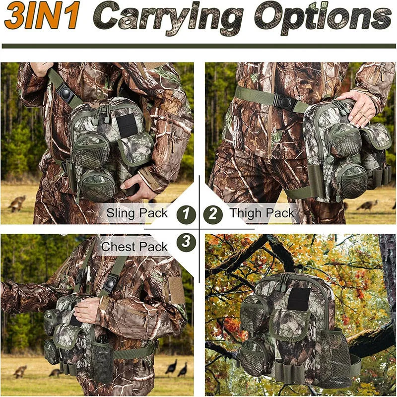 24L Waterproof Tactical Shoulder Bag — Camouflage view 3