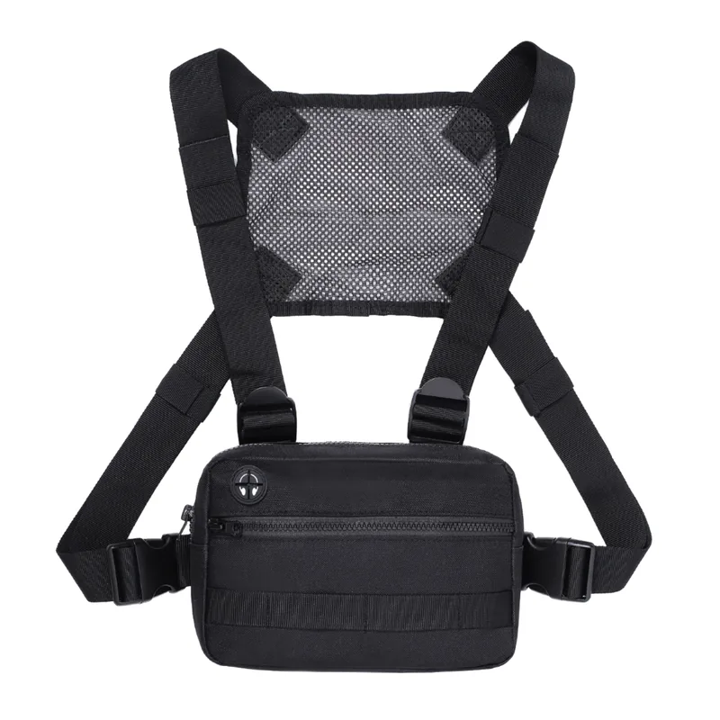 Lightweight Waterproof Nylon EDC Chest Pack — Black view 4