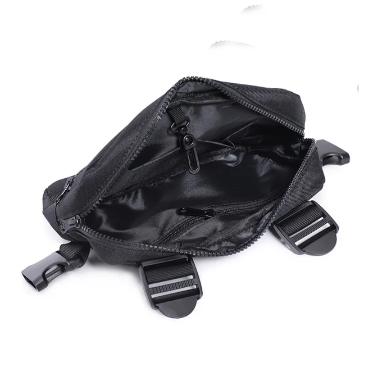 Lightweight Waterproof Nylon EDC Chest Pack — Black view 6