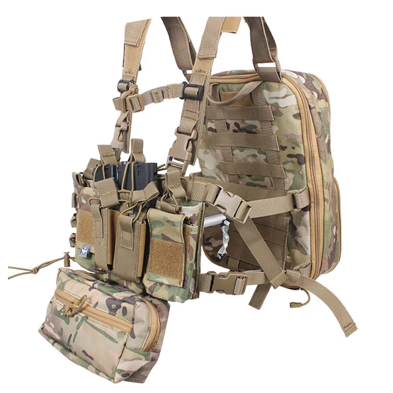 MOLLE Tactical Chest Pack Holster — Black view 2