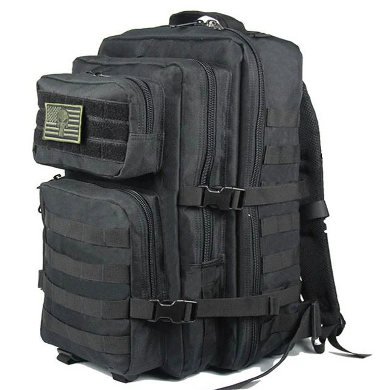 Fast Delivery 45L MOLLE Tactical Backpack — Black — Tactical Packs & Bags