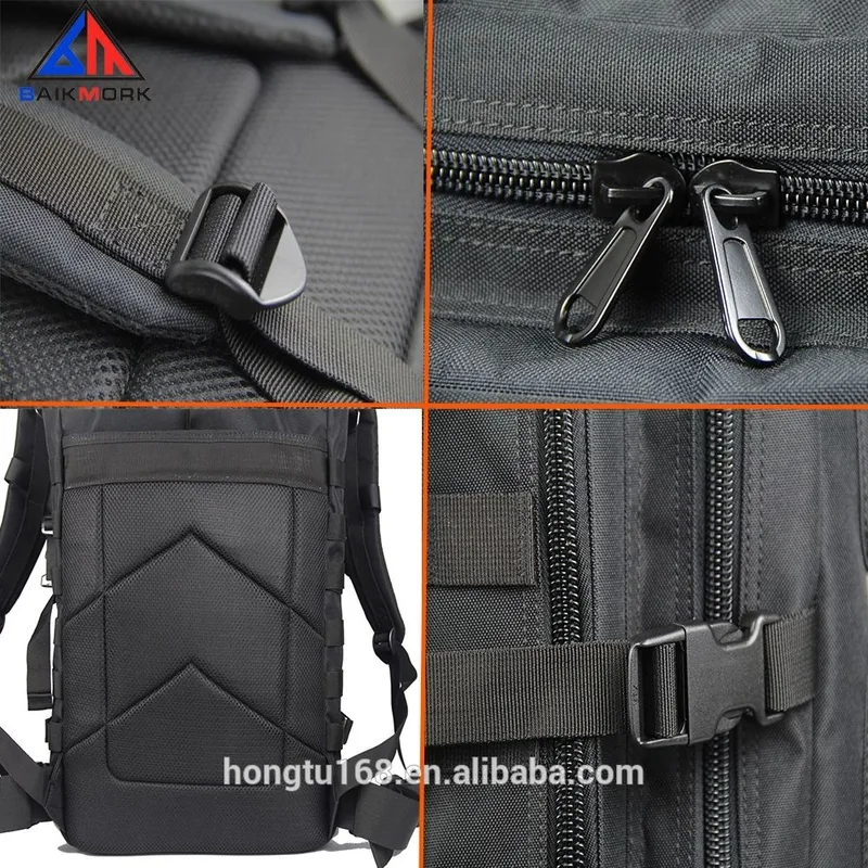 Fast Delivery 45L MOLLE Tactical Backpack — Black view 3