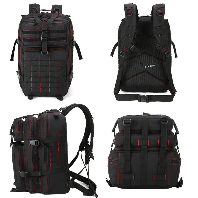 Custom Low MOQ 45L MOLLE Rucksack — Black view 2