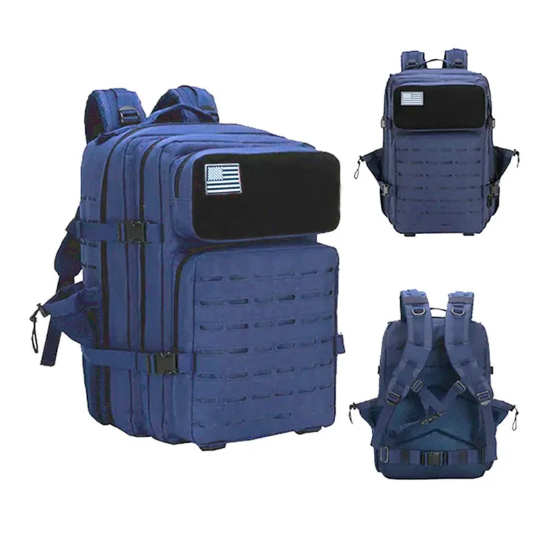 Mens Tactical Hiking Backpack 45L — Black — Tactical Packs & Bags