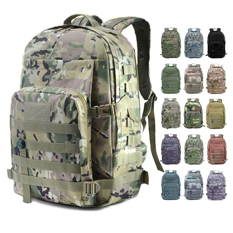 45L MOLLE Tactical Assault Pack — Black — Tactical Packs & Bags