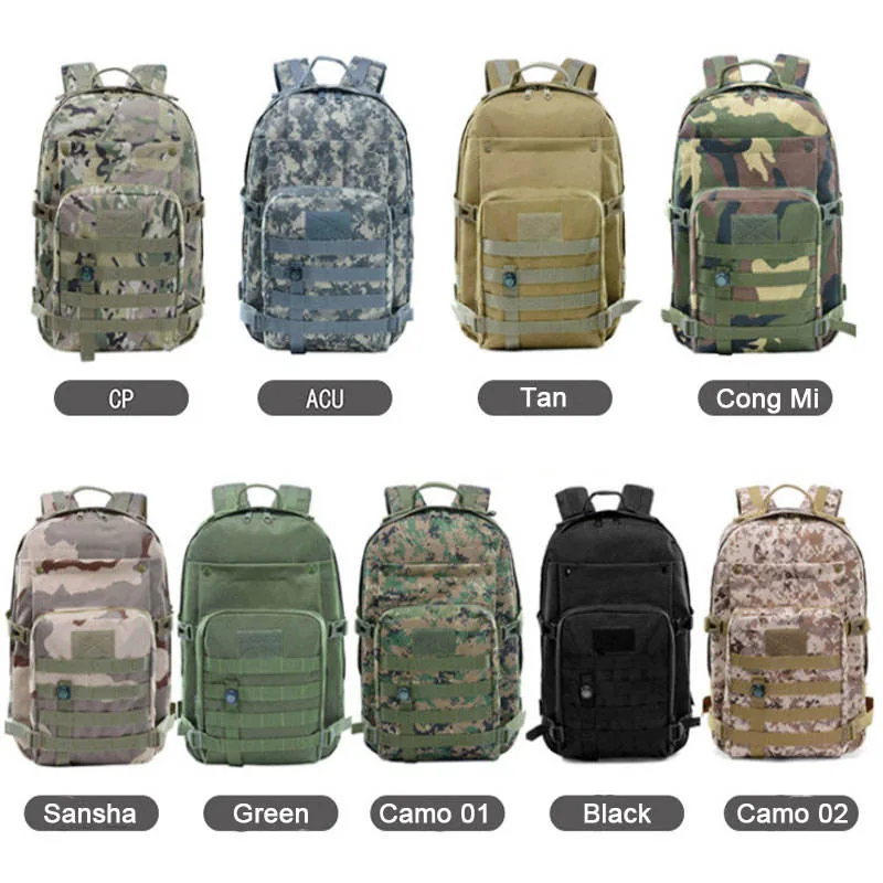 45L MOLLE Tactical Assault Pack — Black view 3