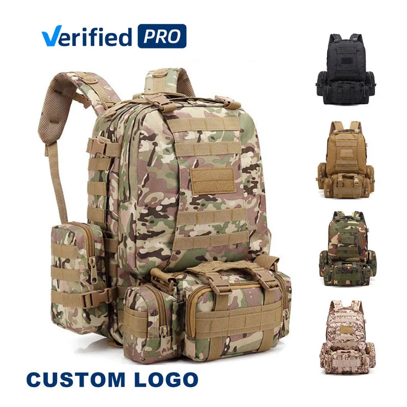 55L Camping Tactical Backpack — Camouflage — Tactical Packs & Bags