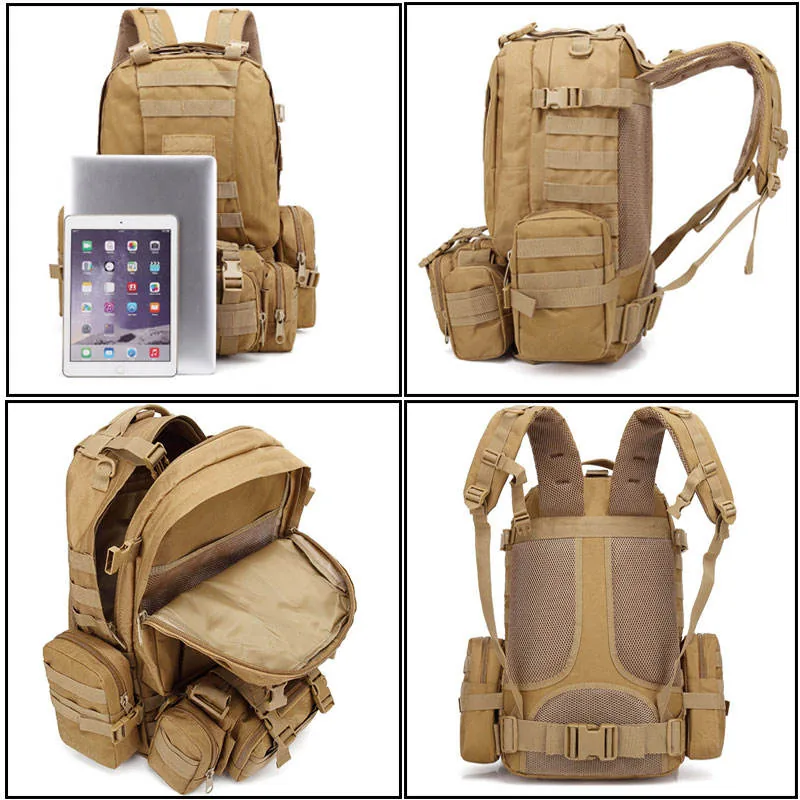 55L Camping Tactical Backpack — Camouflage view 4