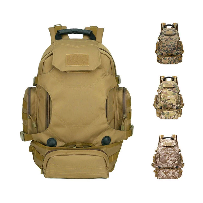 Durable Large Capacity Tactical Backpack 45L — Camouflage — Tactical Packs & Bags