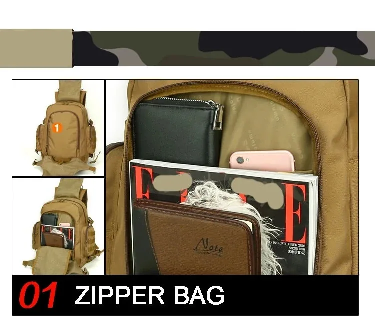 Durable Large Capacity Tactical Backpack 45L — Camouflage view 6