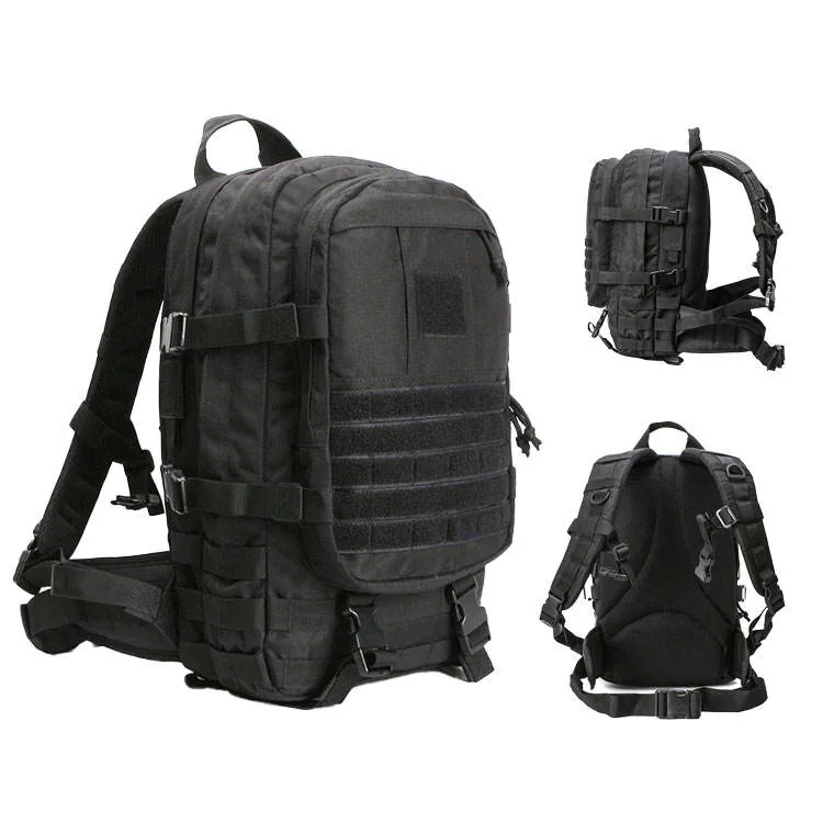 Wholesale Custom Anti-theft Backpack 45L — Black — Tactical Packs & Bags