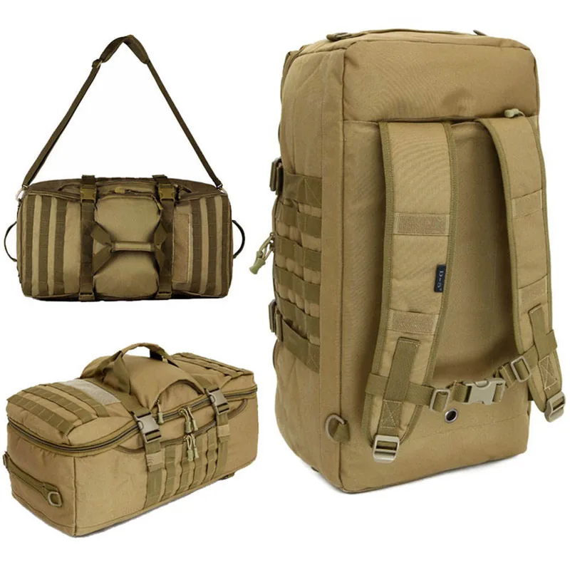 60L Waterproof Large Rucksack — Black — Tactical Packs & Bags
