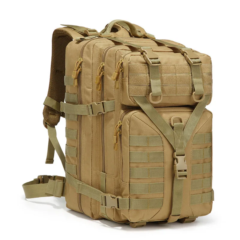50L Assault Pack MOLLE Tactical Backpack — Coyote — Tactical Packs & Bags
