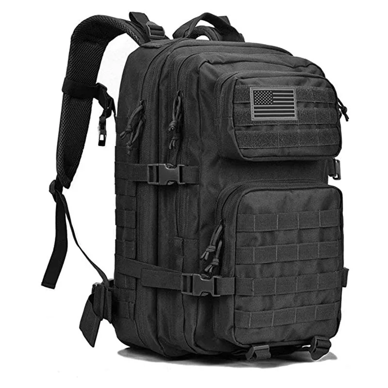 2025 45L MOLLE Tactical Backpack — Black view 2