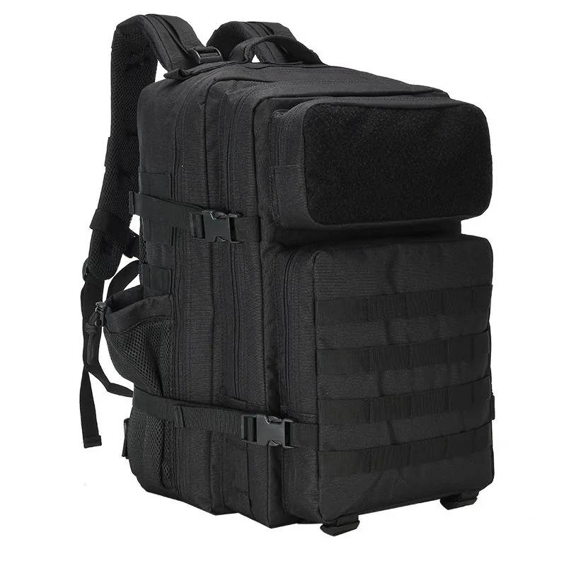 45L Waterproof Tactical Backpack — Black — Tactical Packs & Bags