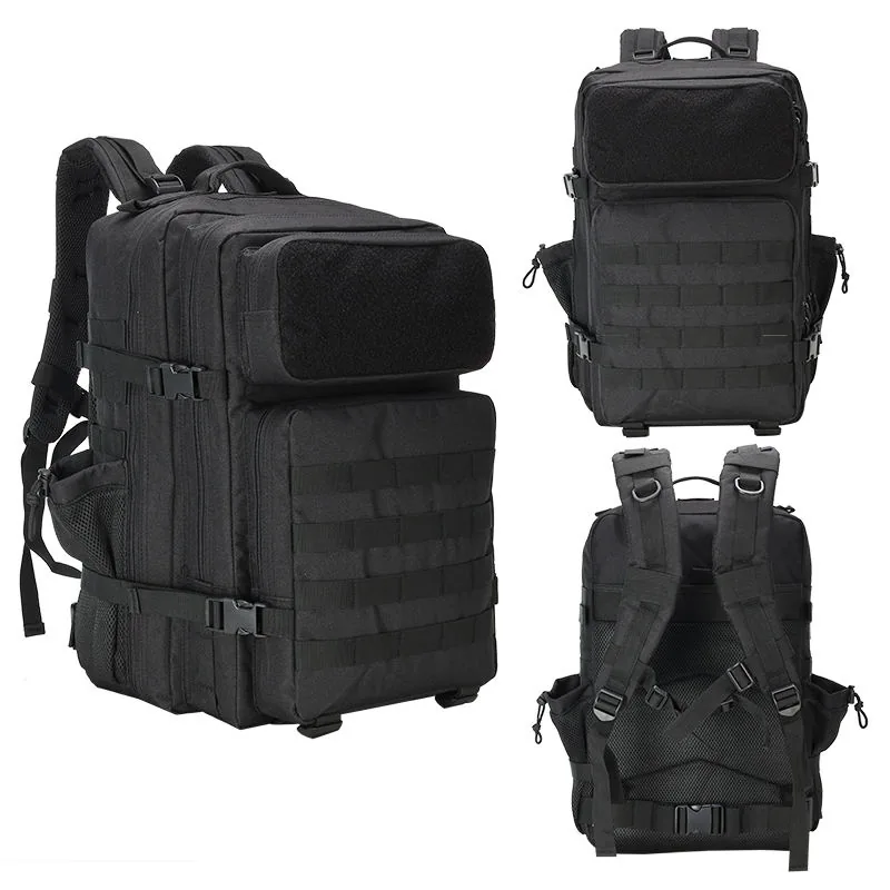 45L Waterproof Tactical Backpack — Black view 4