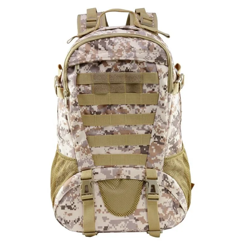 900D Waterproof Camouflage Backpack — Black view 3