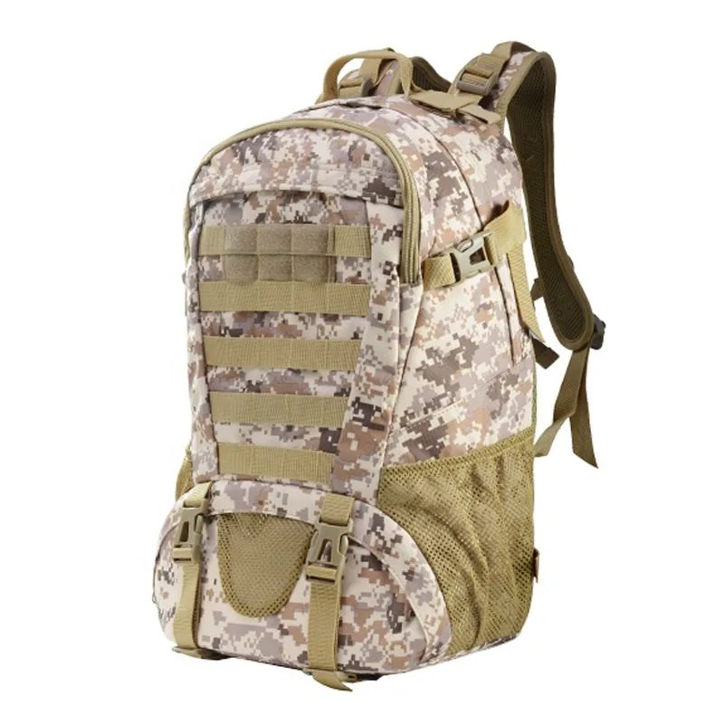 900D Waterproof Camouflage Backpack — Black view 4