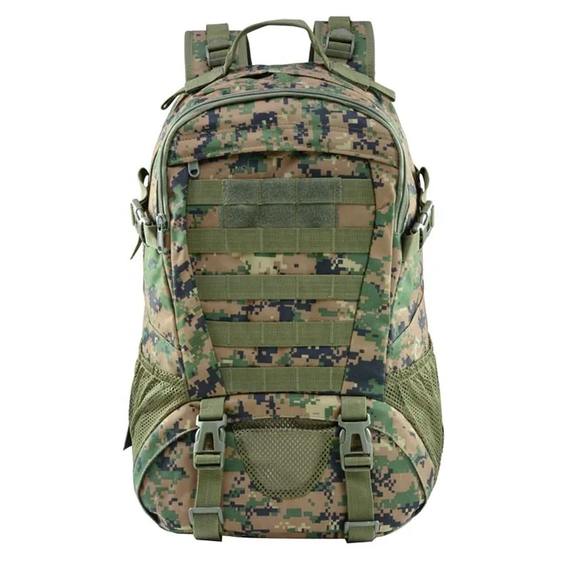900D Waterproof Camouflage Backpack — Black view 5