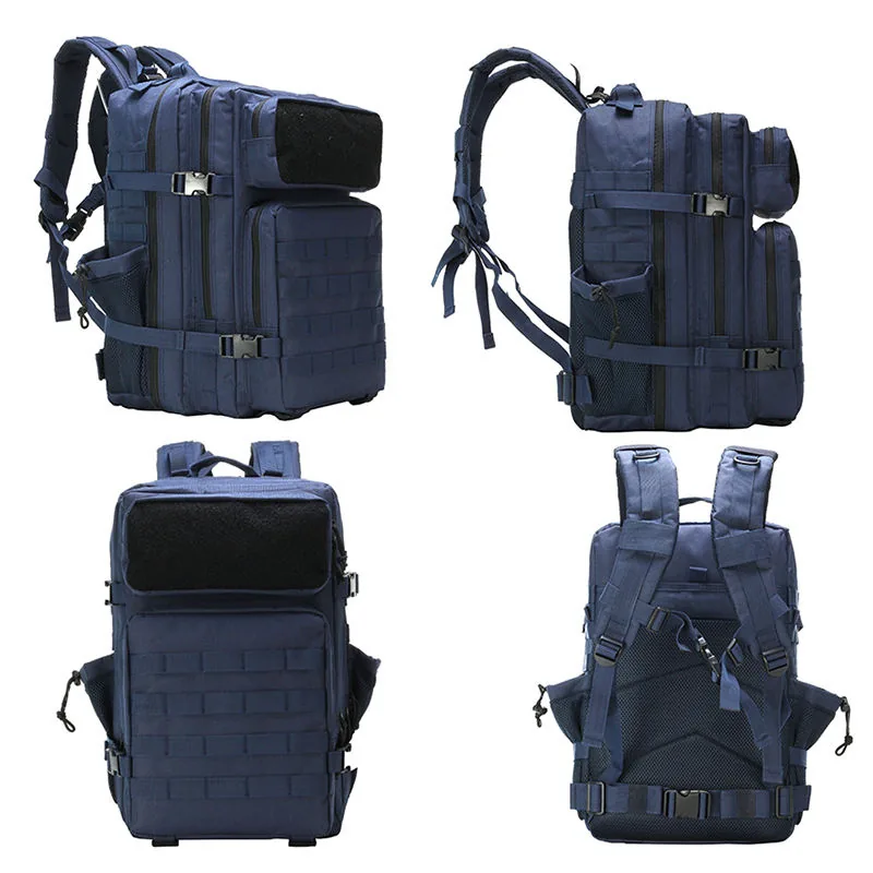 2025 45L Waterproof Tactical Backpack — Black view 4