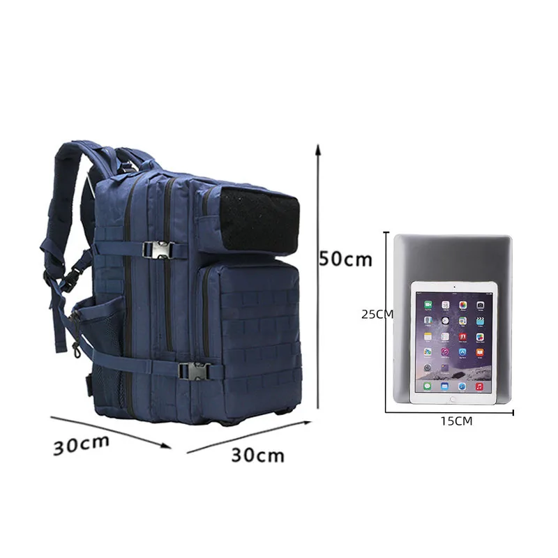 2025 45L Waterproof Tactical Backpack — Black view 5