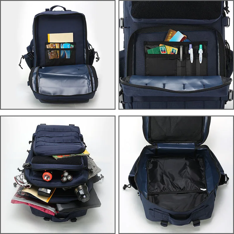 2025 45L Waterproof Tactical Backpack — Black view 6