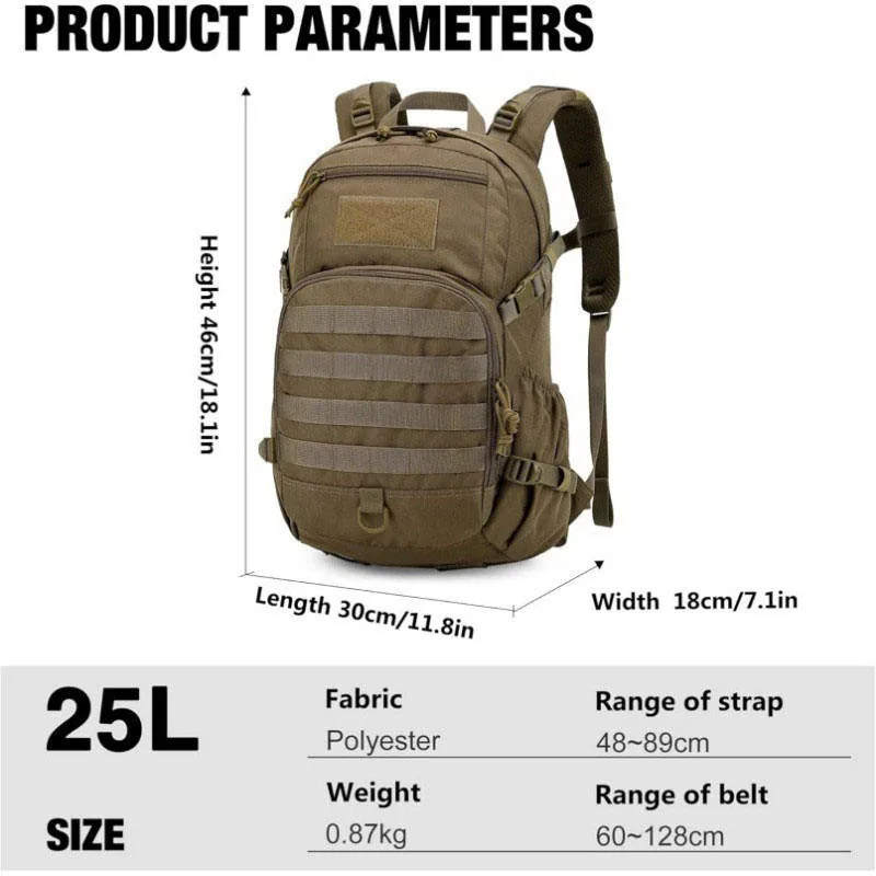 OEM Laser-cut MOLLE Tactical Backpack 56L — Coyote view 2