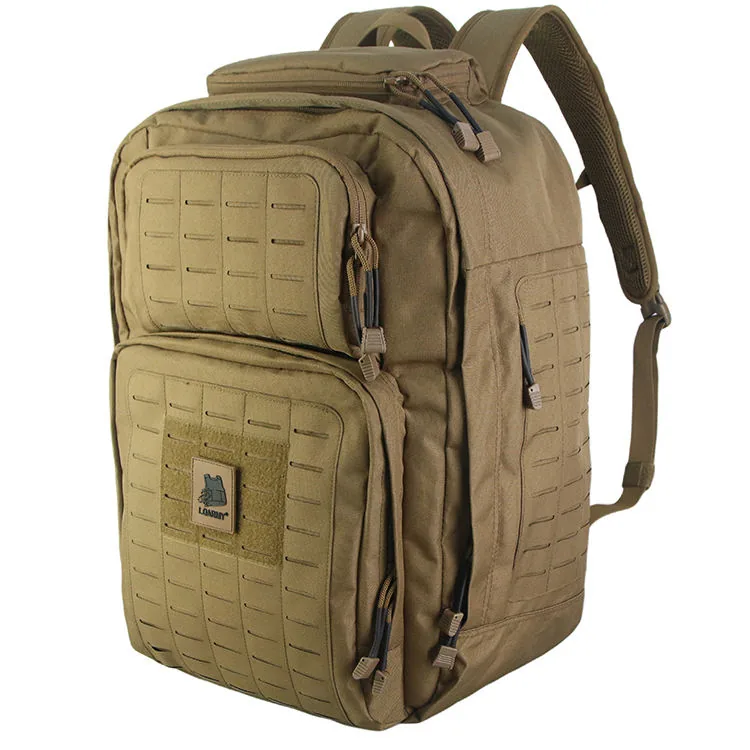 Lightweight Compact Backpacking Backpack 36L — Tan — Tactical Packs & Bags